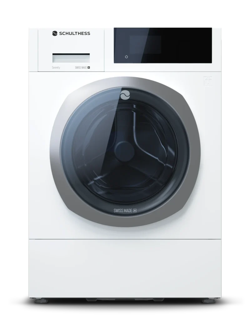 Schulthess Waschmaschine Serenity, Türbandung links, Litze, Aquastopp, Weiss