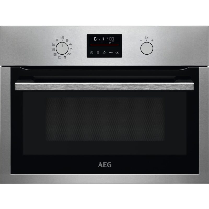 AEG Kompakt-Mikrowellengerät BO4BEMGM - Chrom mit Antifingerprint Beschichtung (944005072)