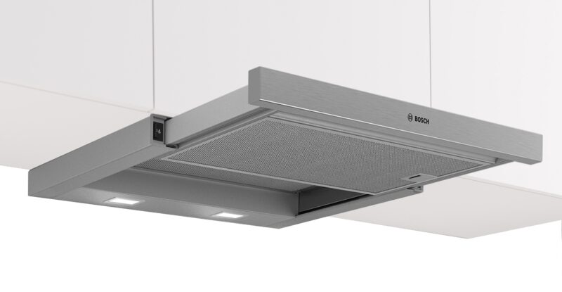 Bosch Serie 2, Flachschirmhaube, 60 cm, Silbermetallic, Griffleiste optional (DFM064W52C)