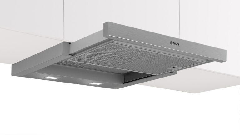 Bosch Serie 4, Flachschirmhaube, 60 cm, Silbermetallic, Griffleiste optional (DFM064A51C)