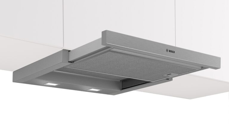 Bosch Serie 4, Flachschirmhaube, 60 cm, Silbermetallic, Griffleiste optional (DFS067A51)