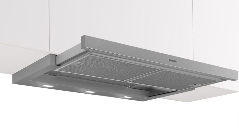 Bosch Serie 4, Flachschirmhaube, 90 cm, Silbermetallic, Griffleiste optional (DFS097A51)