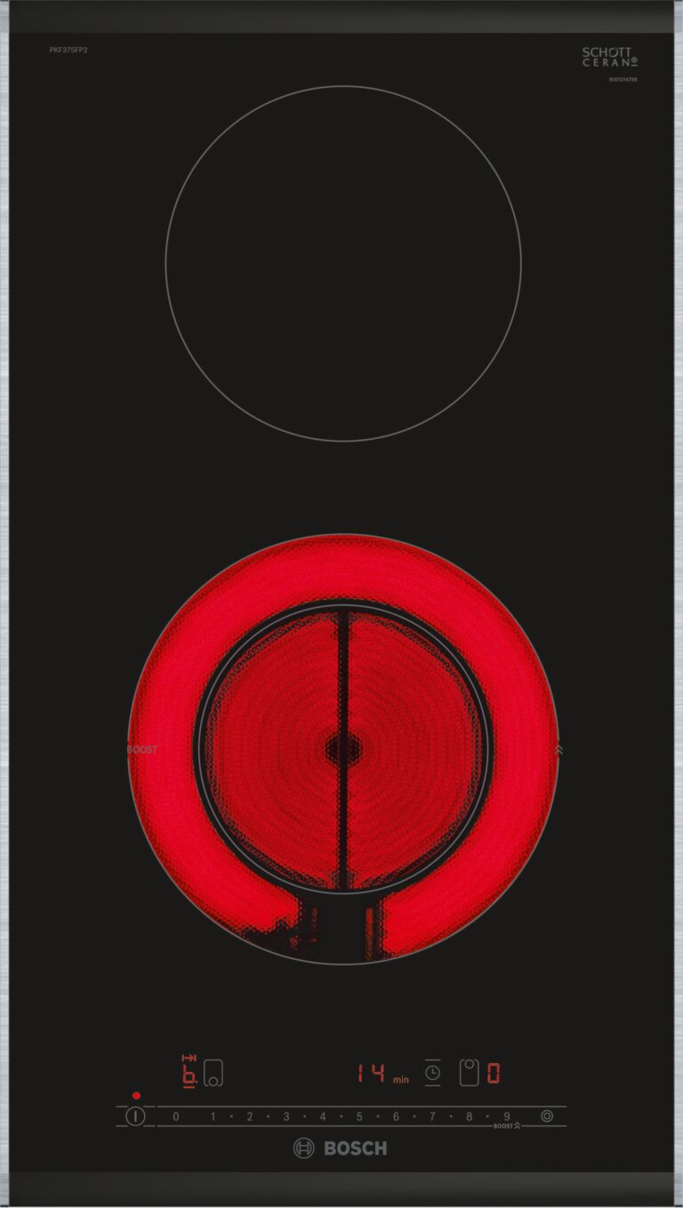 Bosch Serie 6, Domino-Kochfeld, Elektro, 30 cm, Facetten-Design (PKF375FP2E)