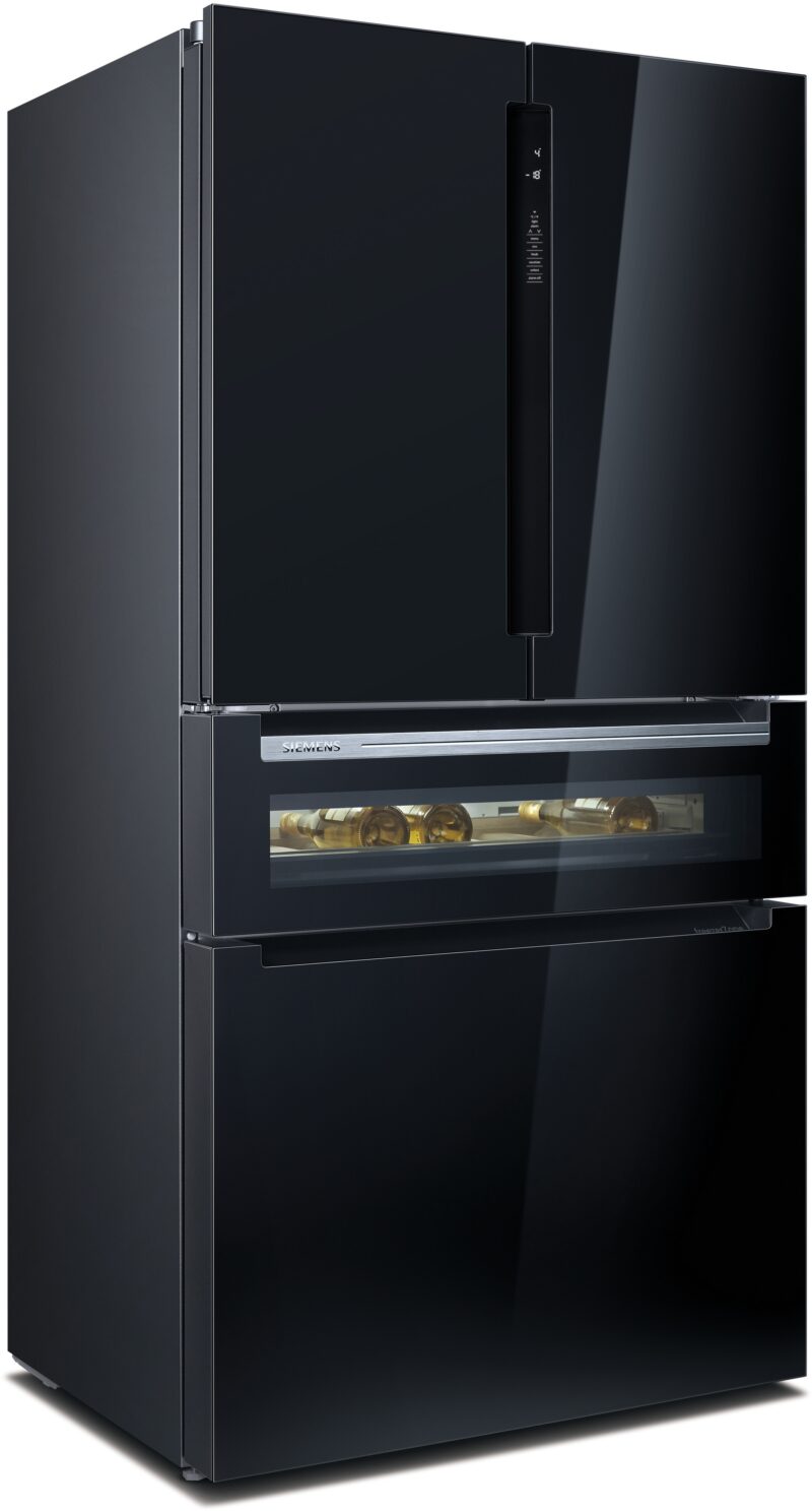 Siemens iQ700, Freistehende Kühl-Gefrier-Kombination, 183 x 90.6 cm, Schwarz (KF96RSBEA)