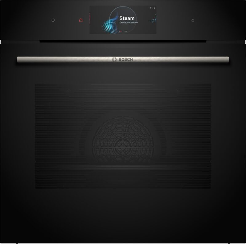 Bosch Serie 8, Einbau Dampfbackofen, 60 x 60 cm, Schwarz (HSG7584B1)