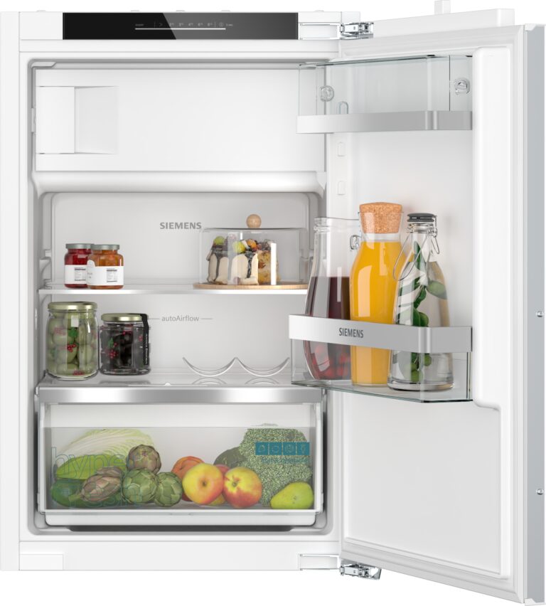 Siemens iQ500, Einbau-Kühlschrank mit Gefrierfach, 88 x 56 cm, Flachscharnier mit Softeinzug (KI22LADD1)