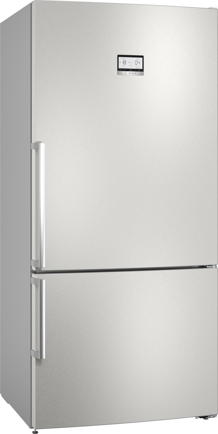Bosch Serie 6, Freistehende Kühl-Gefrier-Kombination, 186 x 86 cm, Edelstahl (mit Antifingerprint) (KGN86AIDR)