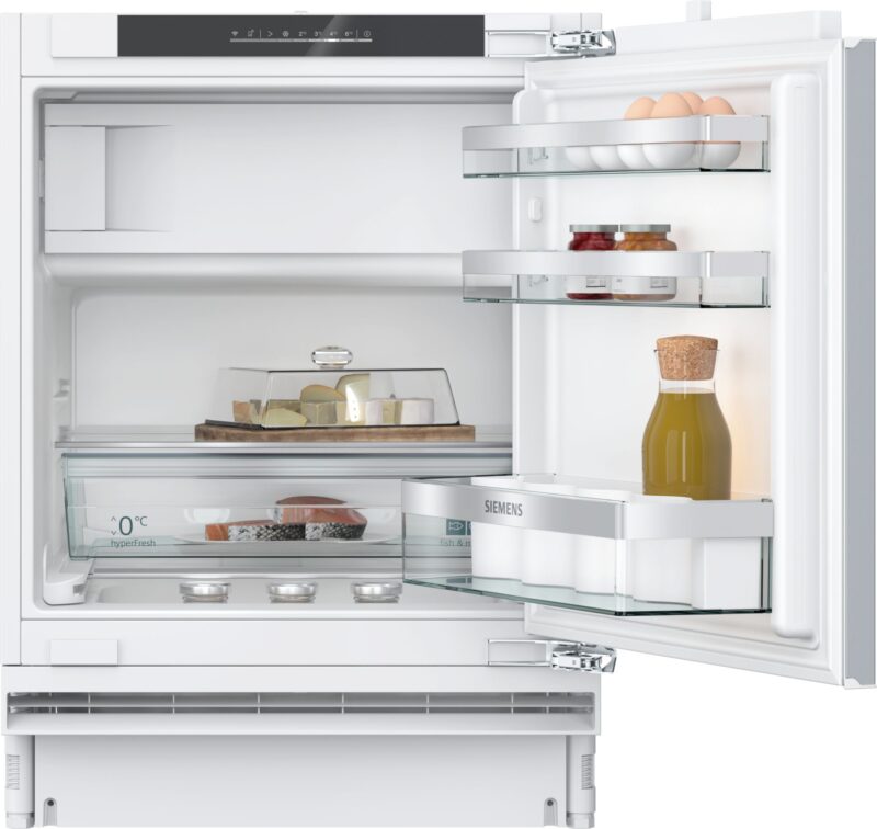 Siemens iQ500, Unterbau-Kühlschrank mit Gefrierfach, 82 x 60 cm, Flachscharnier mit Softeinzug (KU22LACD0H)