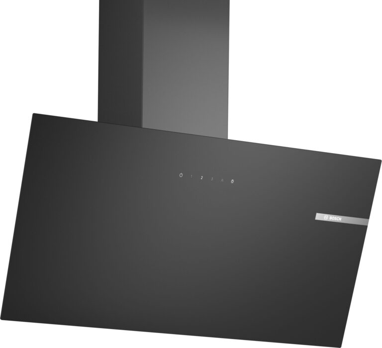 Bosch Serie 2, Wandhaube, 80 cm, Klarglas schwarz bedruckt (DWK85DK60)