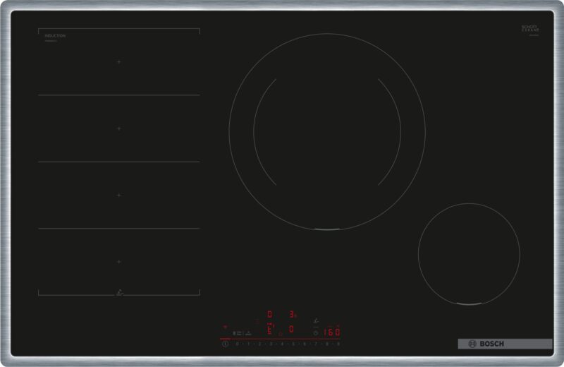 Bosch Serie 6, Induktionskochfeld, 80 cm, Mit Rahmen aufliegend (PXE845HC1E)