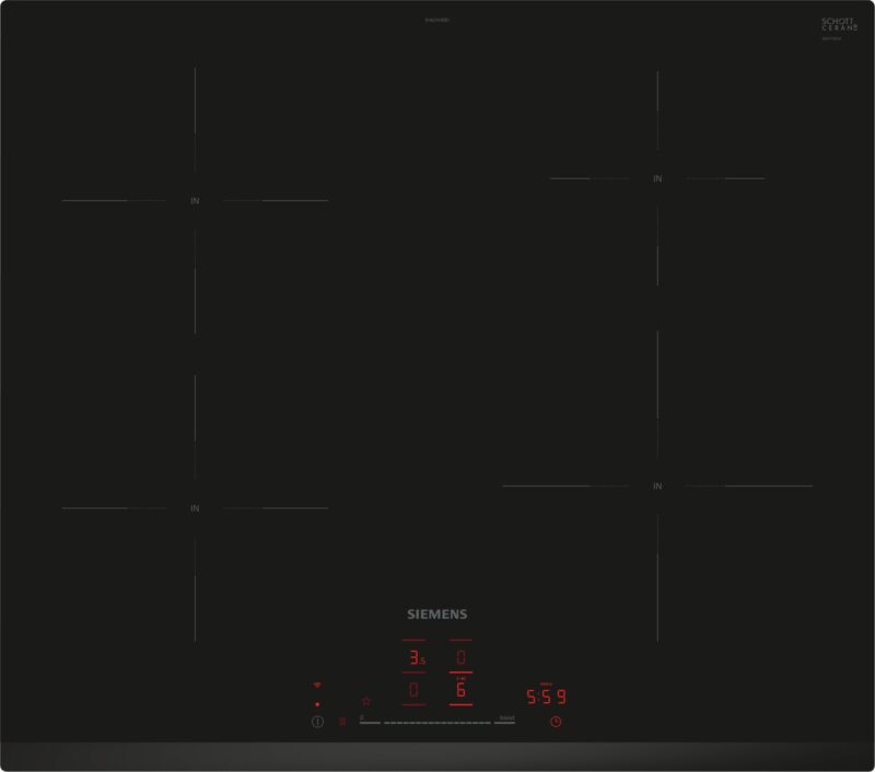 Siemens iQ300, Induktionskochfeld, 60 cm, Schwarz (EH631HEB1E)