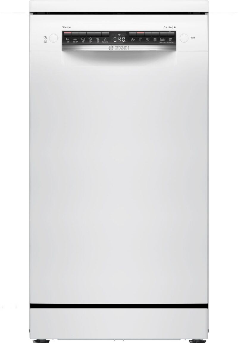 Bosch Serie 4, Freistehender Geschirrspüler, 45 cm, weiss (SPS4HKW49E)