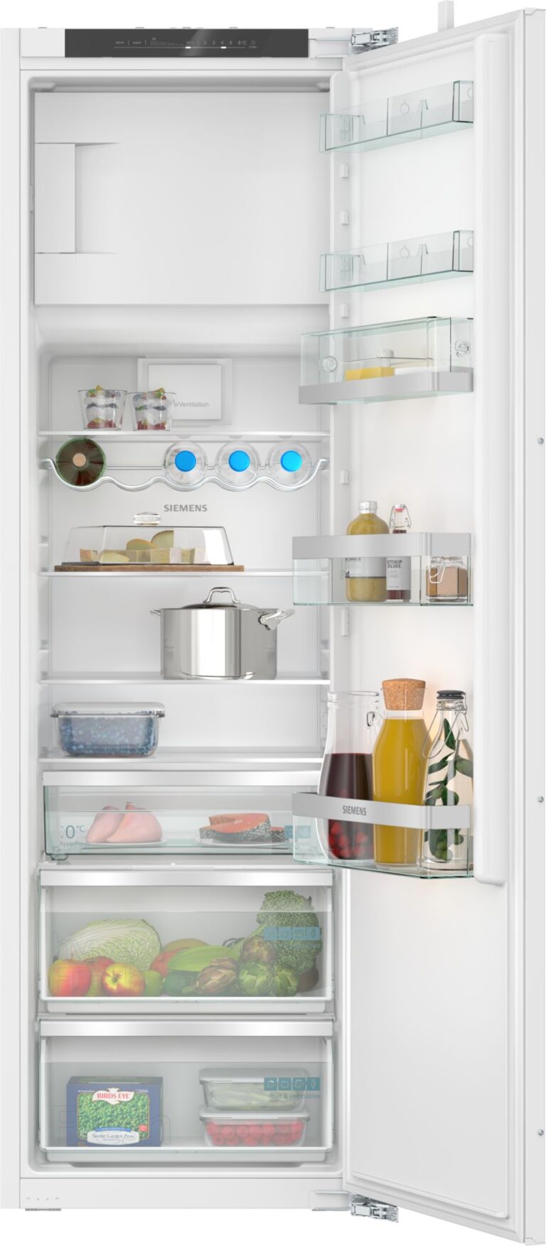 Siemens iQ500, Einbau-Kühlschrank mit Gefrierfach, 177.5 x 56 cm, Flachscharnier mit Softeinzug (KI82LADD0H)