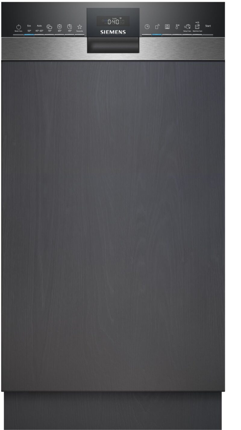 Siemens iQ300, Teilintegrierter Geschirrspüler, 45 cm, Edelstahl (SR53HS74KE)