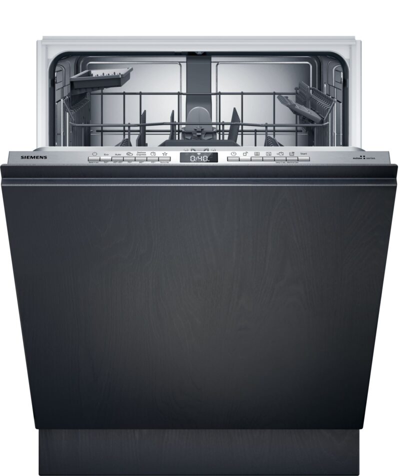 Siemens iQ300, Vollintegrierter Geschirrspüler, 60 cm, varioHinge für besondere Einbausituationen, XXL (SX73EX02AH)