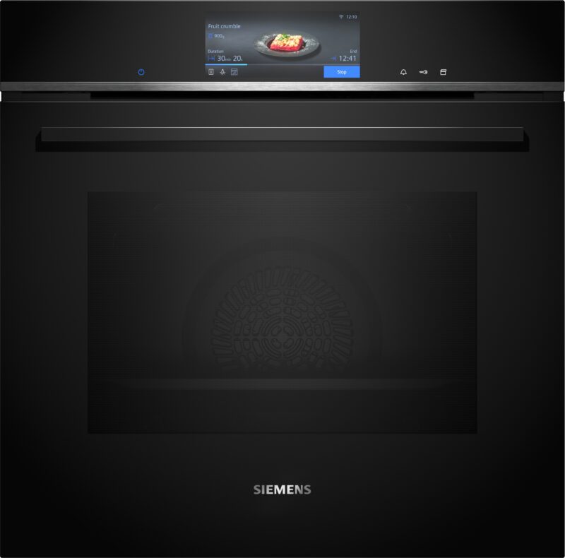 Siemens iQ700, Einbau Dampfbackofen, 60 x 60 cm, Schwarz (HS758G3B1C)