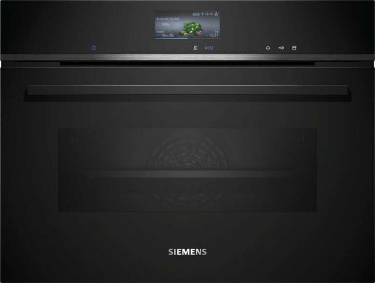 Siemens iQ700, Einbau Kompaktdampfbackofen, 60 x 45 cm, Schwarz (CS756G1B1)
