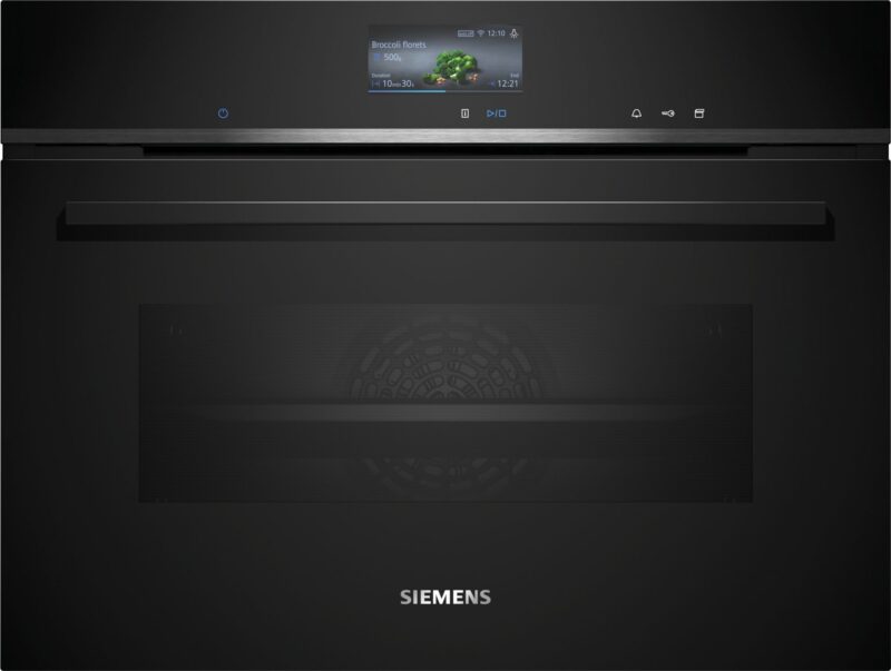 Siemens iQ700, Einbau Kompaktdampfbackofen, 60 x 45 cm, Schwarz (CS756G1B1)