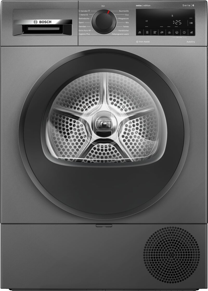 Bosch Serie 6, Wärmepumpen-Trockner, 8 kg, Anthrazit (WQG2331RCH)
