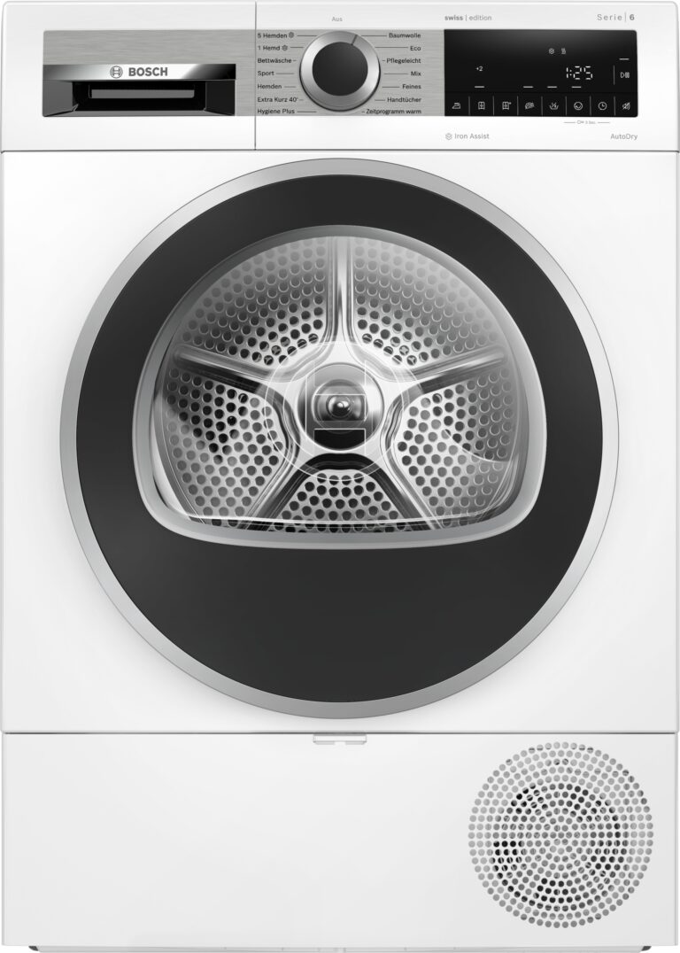 Bosch Serie 6, Wärmepumpen-Trockner, 8 kg, Weiß (WQG233C1CH)