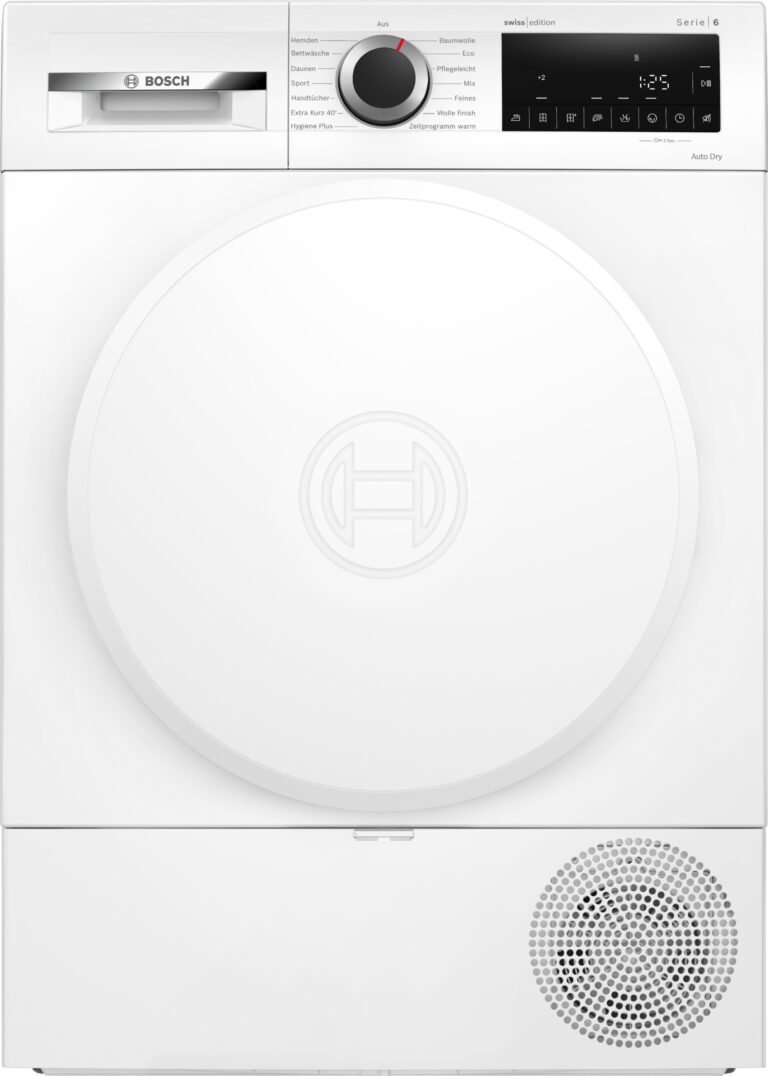 Bosch Serie 6, Wärmepumpen-Trockner, 8 kg, Weiß (WQG233V1CH)