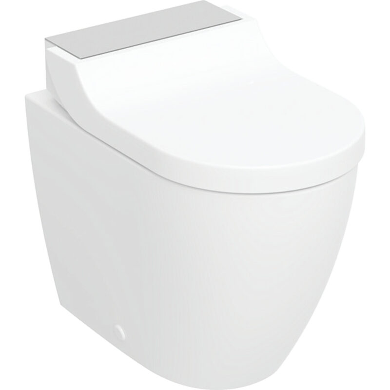 Geberit Dusch WC AquaClean Tuma Comfort WC-Komplettanlage Stand-WC: Edelstahl gebürstet (146.310.FW.1)