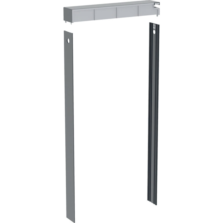 Geberit Monolith Set SPK-Deckel mit Seitenverkleidungen für Geberit Monolith Sanitärmodul für Wand-WC, 101 cm, kundenindividuell: schwarzchrom / Aluminium gebürstet