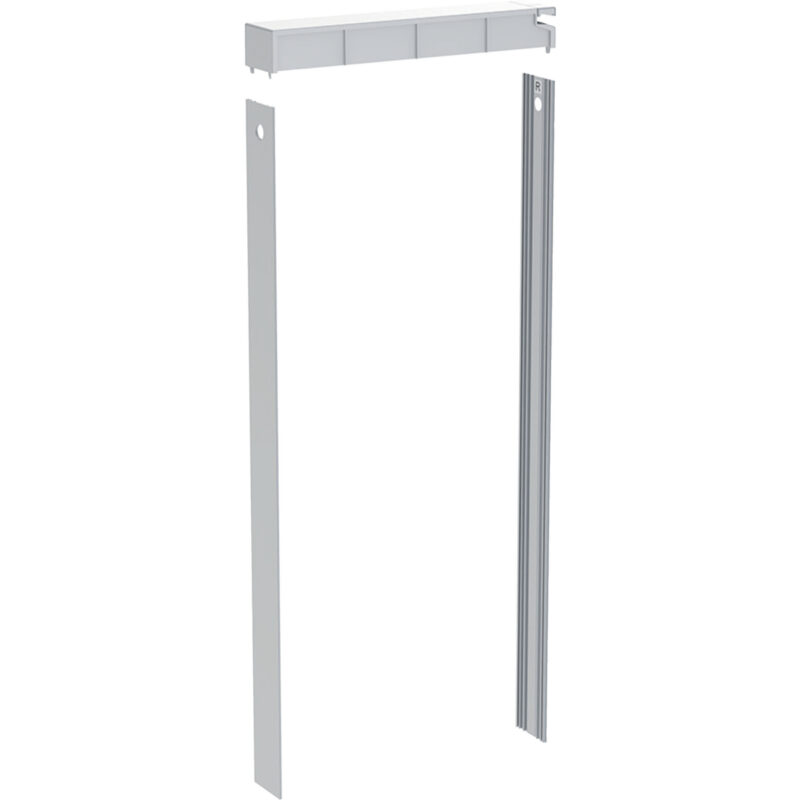 Geberit Monolith Set SPK-Deckel mit Seitenverkleidungen für Geberit Monolith Sanitärmodul für Wand-WC, 114 cm, kundenindividuell: Aluminium gebürstet