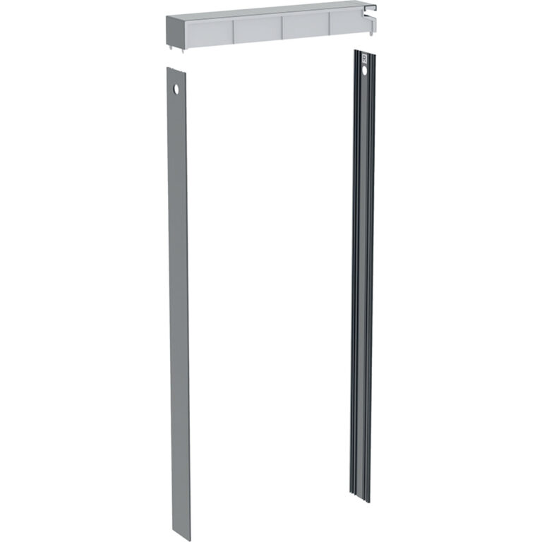 Geberit Monolith Set SPK-Deckel mit Seitenverkleidungen für Geberit Monolith Sanitärmodul für Wand-WC, 114 cm, kundenindividuell: schwarzchrom / Aluminium gebürstet