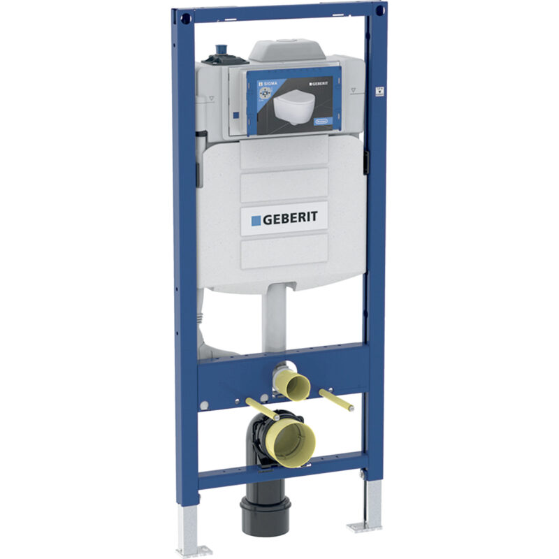Geberit Duofix Element für Wand-WC, 120 cm, mit Sigma Unterputzspülkasten 12 cm, mit HS30 Hygienespülung, mit einem Wasseranschluss