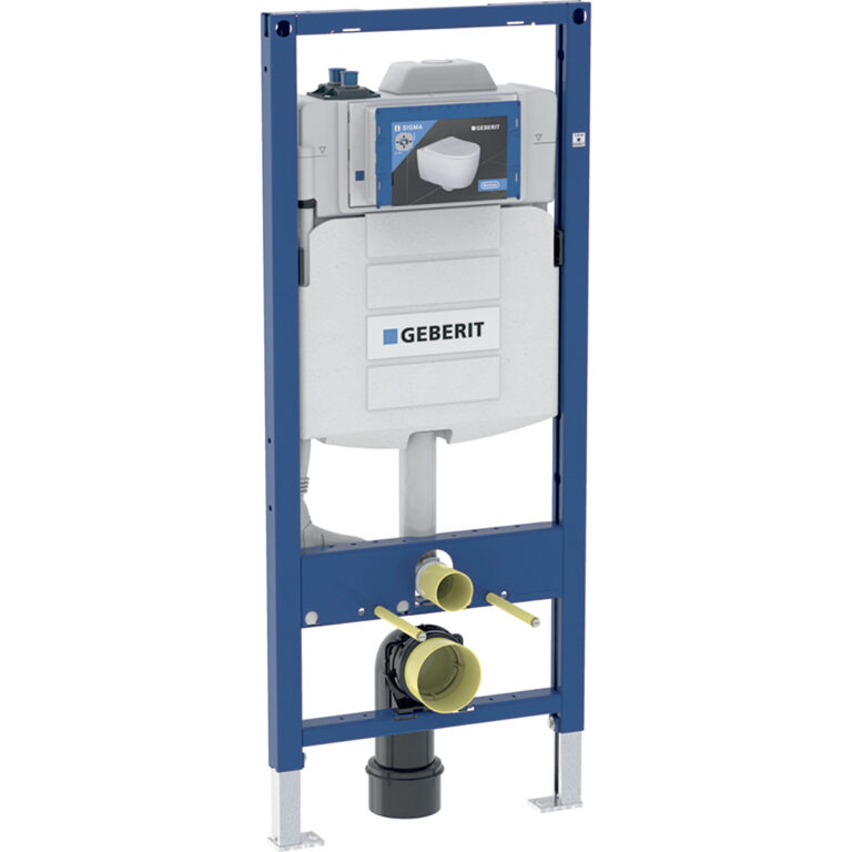 Geberit Duofix Element für Wand-WC, 120 cm, mit Sigma Unterputzspülkasten 12 cm, mit HS30 Hygienespülung, mit zwei Wasseranschlüssen