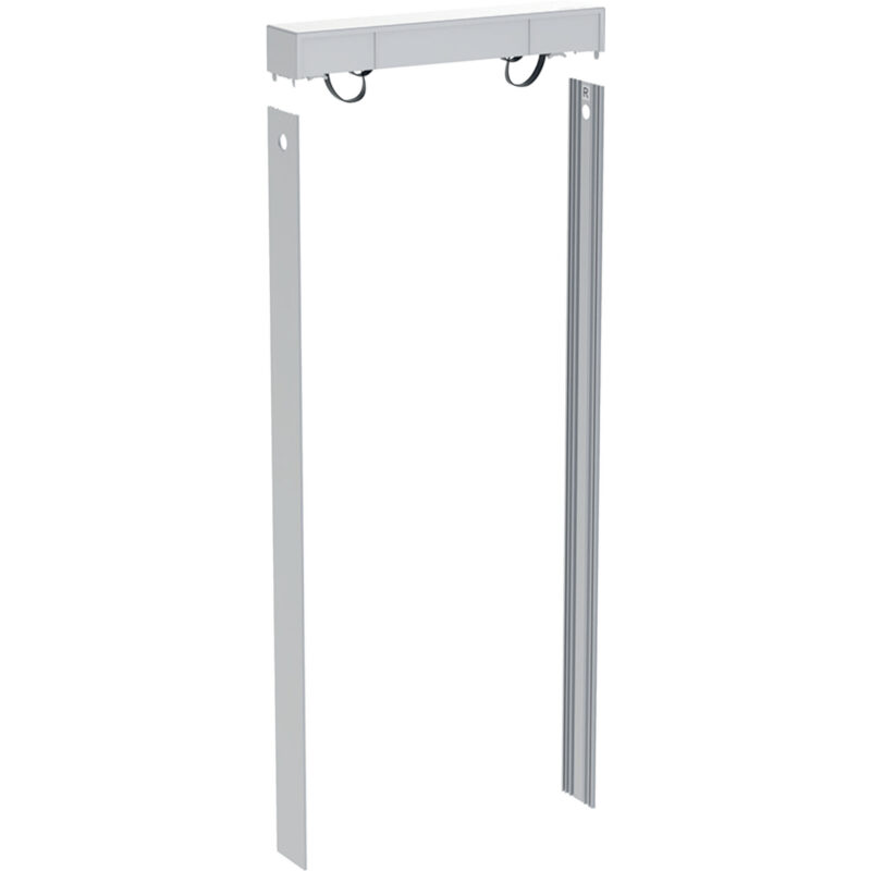 Set Spülkastendeckel mit Seitenverkleidungen, für Geberit Monolith Plus Sanitärmodul für Wand-WC, 114 cm, kundenindividuell: Aluminium gebürstet