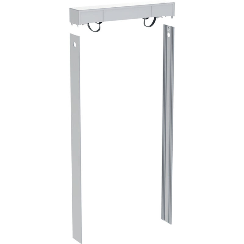 Set Spülkastendeckel mit Seitenverkleidungen, für Geberit Monolith Plus Sanitärmodul für Wand-WC, 101 cm, kundenindividuell: Aluminium gebürstet