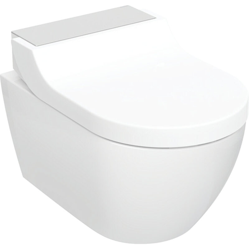 Geberit Dusch WC AquaClean Tuma Comfort WC-Komplettanlage Wand-WC: Edelstahl gebürstet (146.290.FW.1)