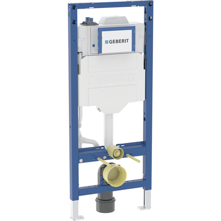 Geberit Duofix Element für Wand-WC, 120 cm, mit Sigma Unterputzspülkasten 12 cm, mit HS30 Hygienespülung, mit zwei Wasseranschlüssen