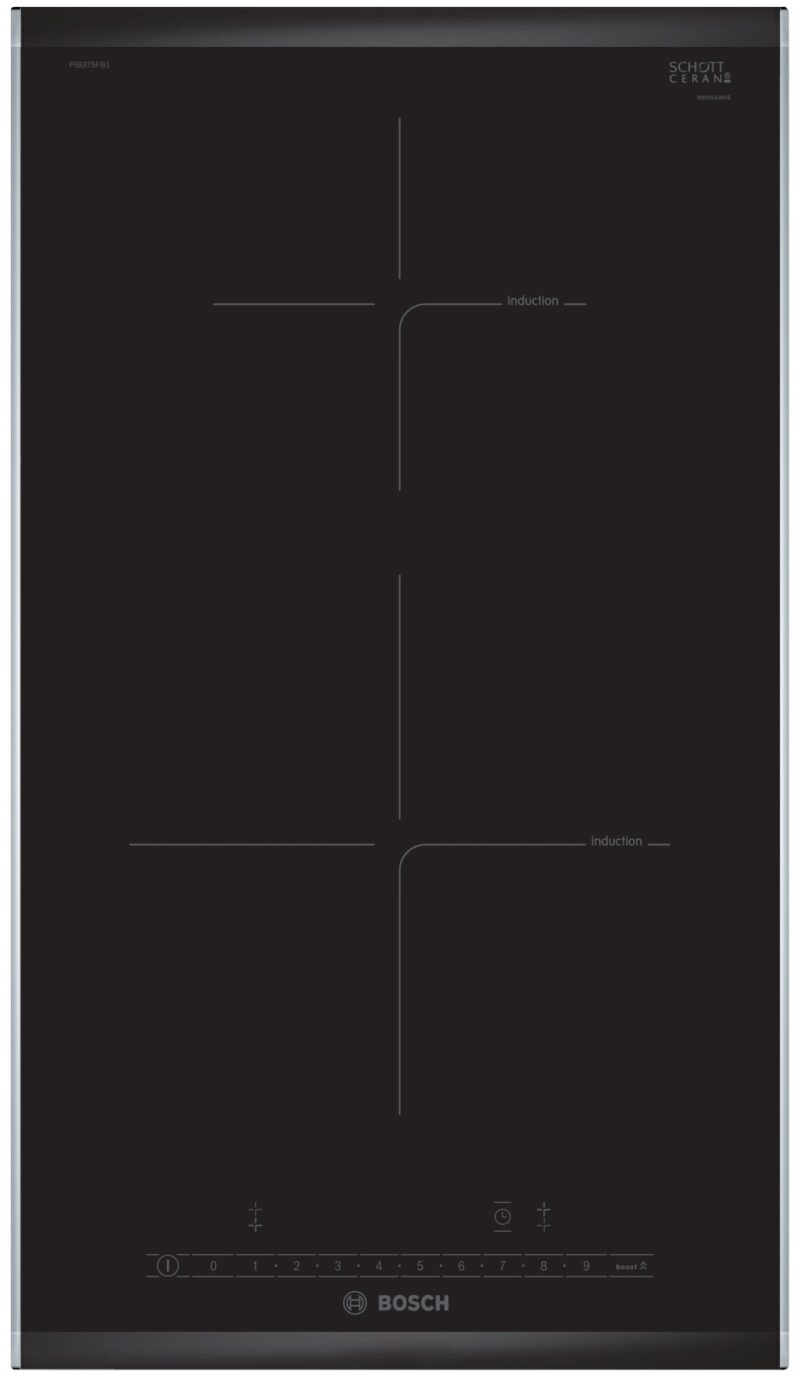 Bosch Serie 6, Domino-Kochfeld, Induktion, 30 cm, Facetten-Design (PIB375FB1E)