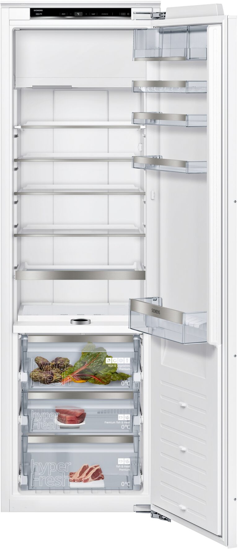 Siemens iQ700, Einbau-Kühlschrank mit Gefrierfach, 177.5 x 56 cm, Flachscharnier mit Softeinzug (KI82FPDE0H)