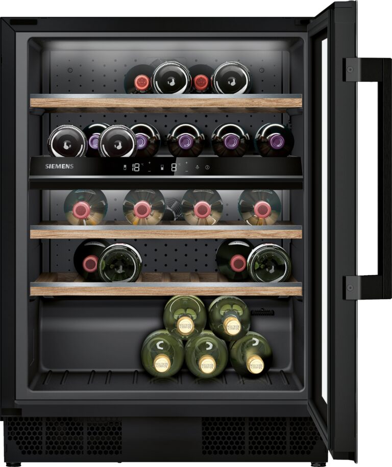 Siemens iQ500, Weinkühlschrank mit Glastür, 82 x 60 cm (KU21WAHG0)