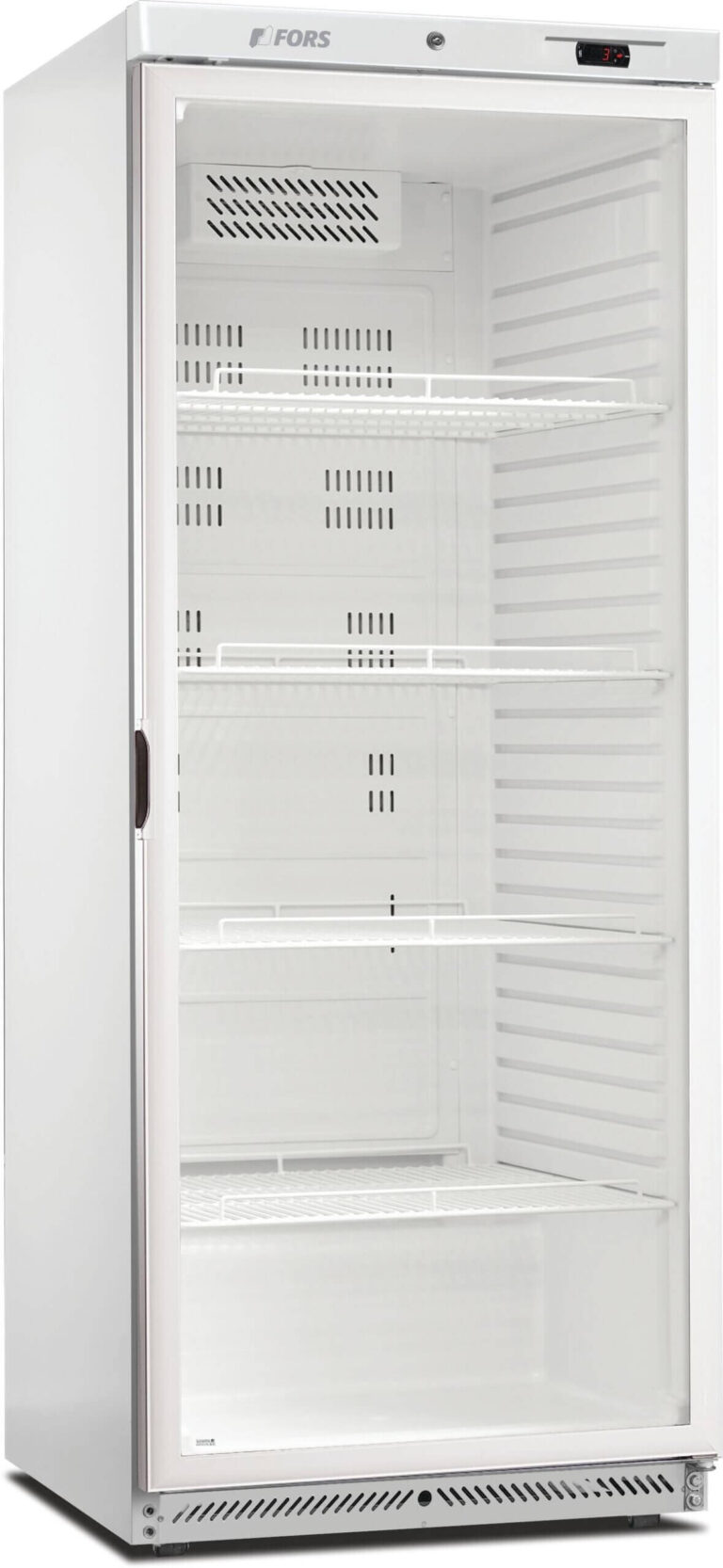 FORS Gastronomie-Kühlschrank, Glastür, weiss, GN 2/1, rechts nicht wechselbar (GCV600WG)