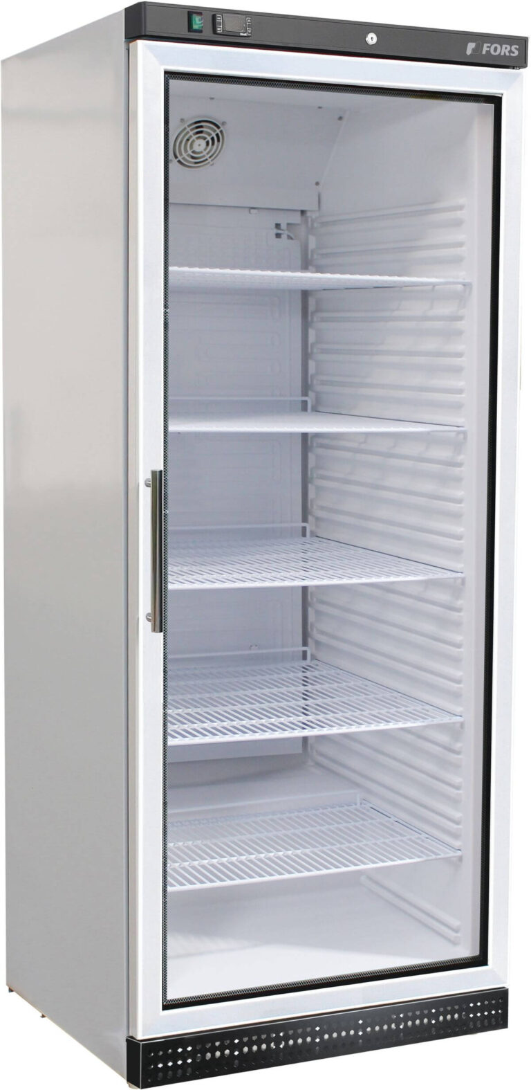 FORS Gastronomie-Kühlschrank, Glastür, weiss, GN 2/1, rechts wechselbar (GUCV6000WG)