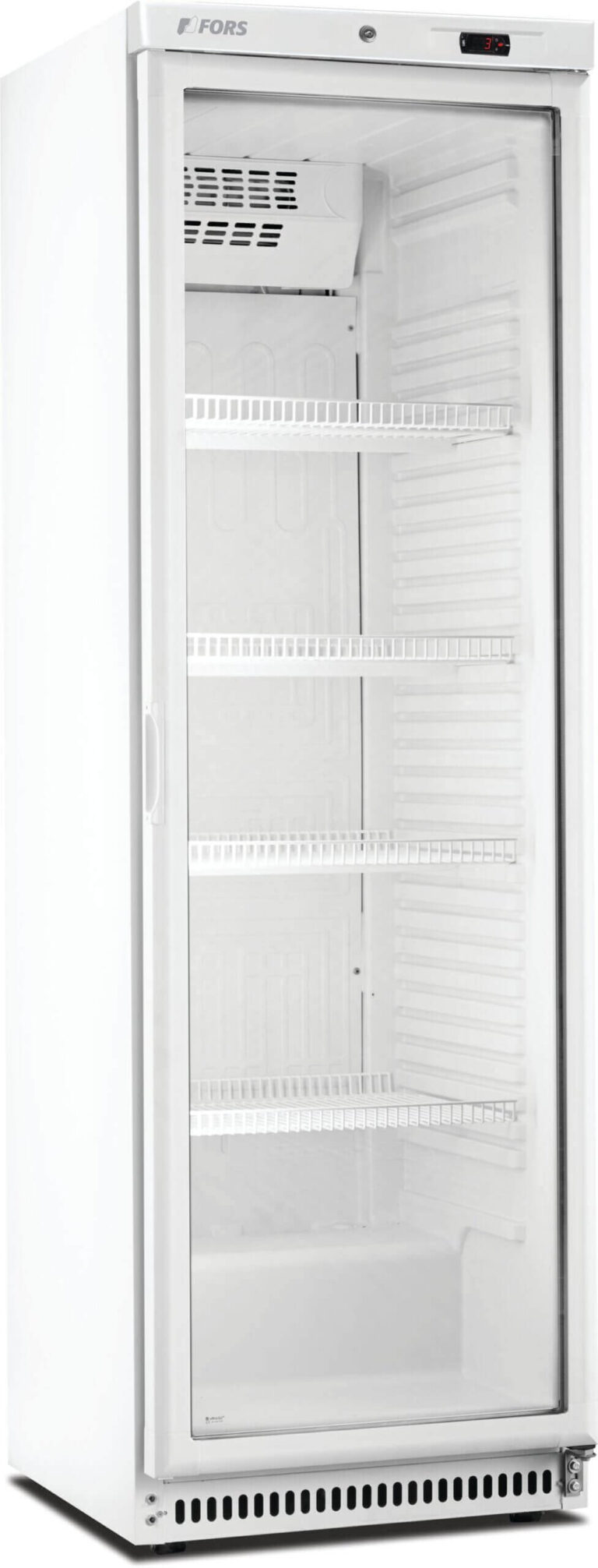 FORS Getränke- & Gewerbe-Kühlschrank, Glastür, weiss, rechts nicht wechselbar (CCV400WG)