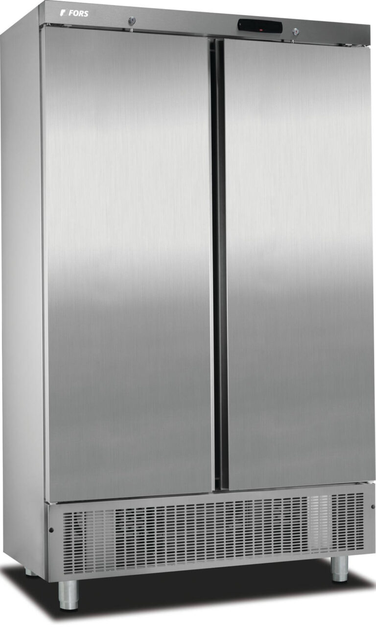 FORS Gewerbe-Kühlschrank, doppelte Volltür, Edelstahl (DSCV800ES)