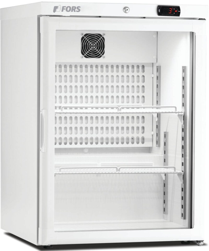 FORS Gewerbe-Kühlschrank, Glastür, weiss, rechts nicht wechselbar (CCV150WG)