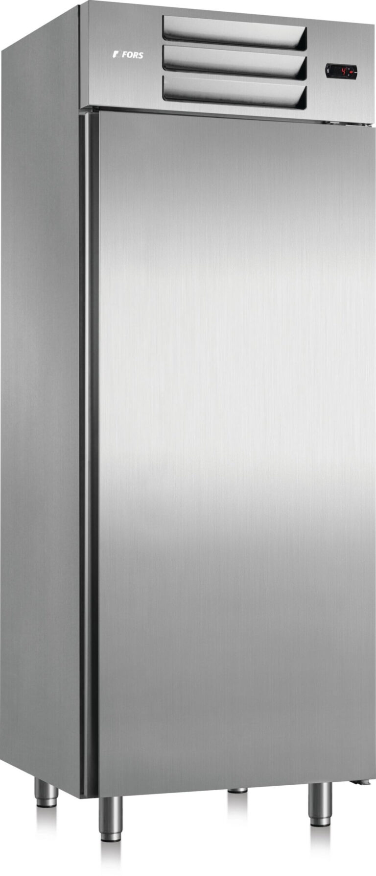 FORS Gastronomie-Kühlschrank, Volltür, Edelstahl, GN 2/1, rechts wechselbar (GCV550ES)