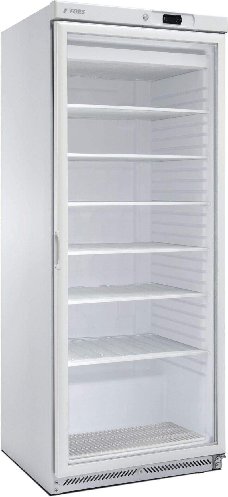 FORS Gastronomie-Gefrierschrank, Glastür, weiss, GN 2/1, rechts nicht wechselbar (GFS600WG)