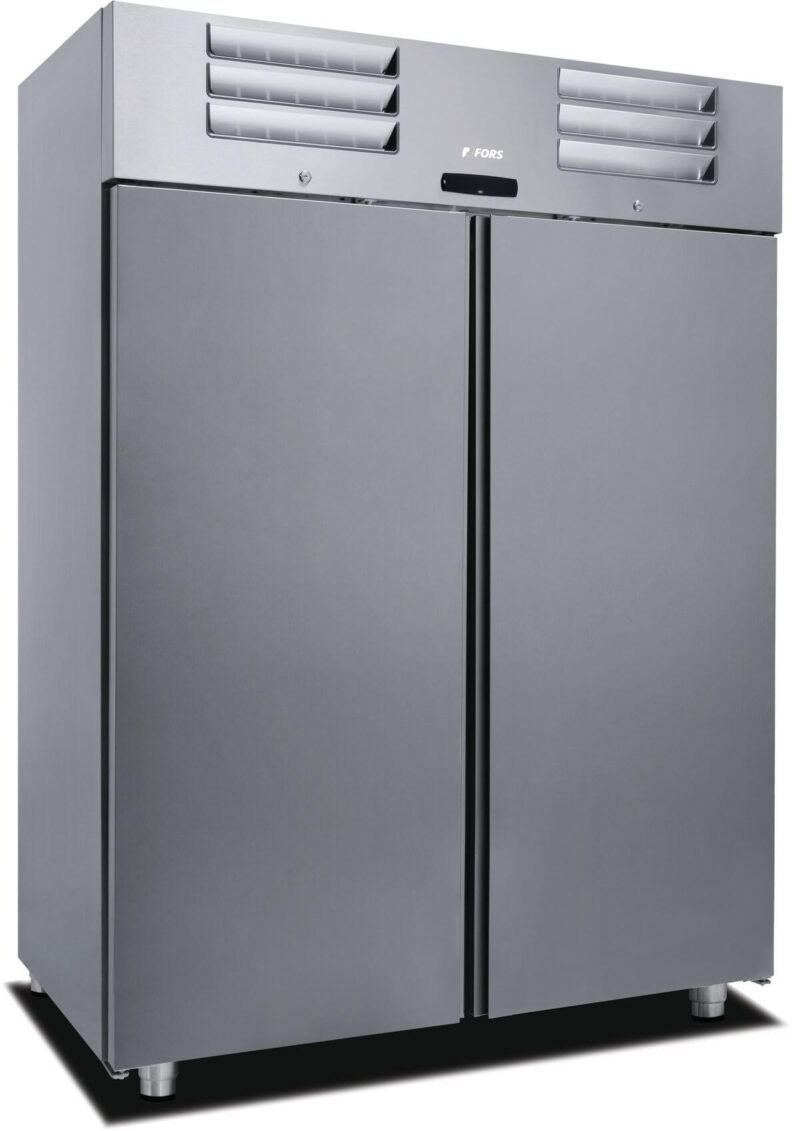 FORS Gastronomie-Gefrierschrank, doppelte Volltür, Edelstahl, GN 2/1 (DGFV1400ES)