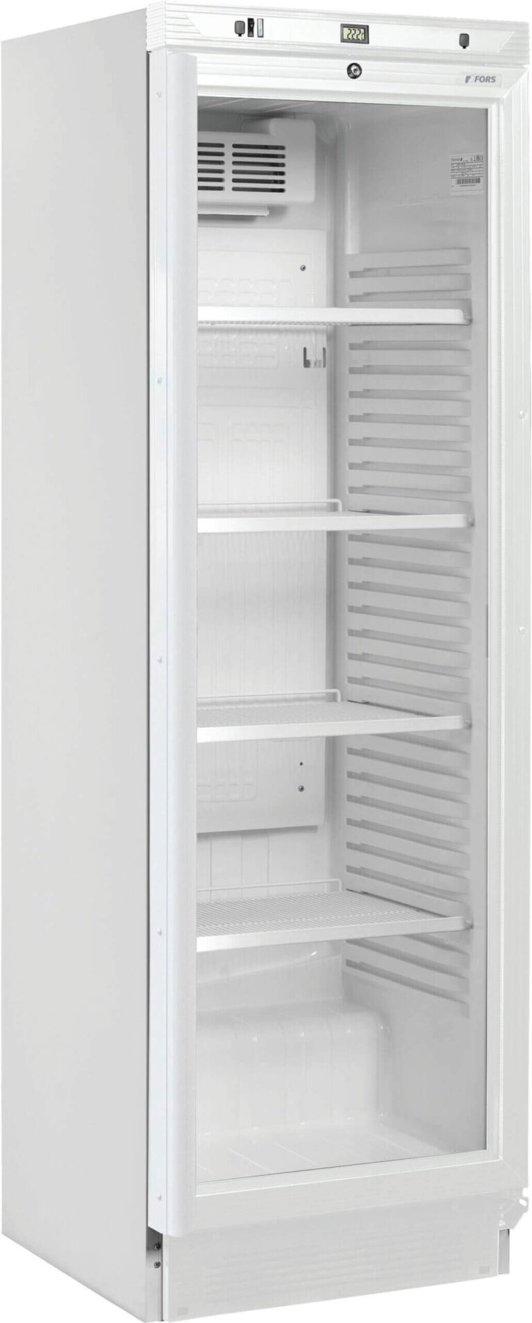 FORS Getränke-Kühlschrank, Glastür, weiss, rechts nicht wechselbar (BCV4000WG)