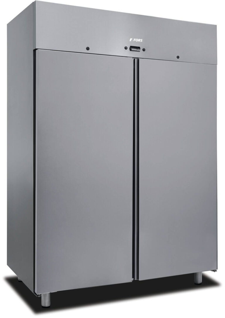 FORS Gastronomie-Kühlschrank, doppelte Volltür, Edelstahl, GN 2/1 (DGCV1401ESSL)