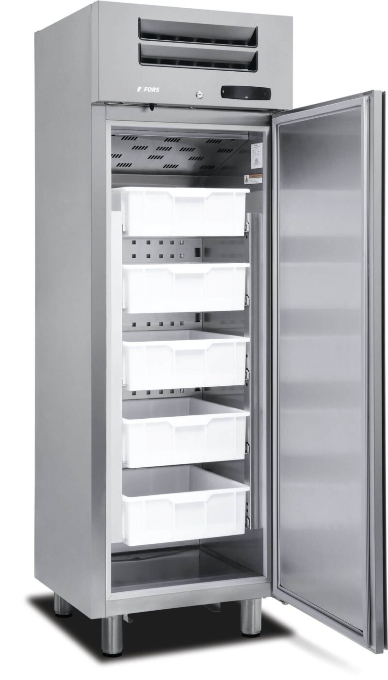 FORS Fisch-Kühlschrank, Volltür, Edelstahl, rechts wechselbar (CCV350FIES)