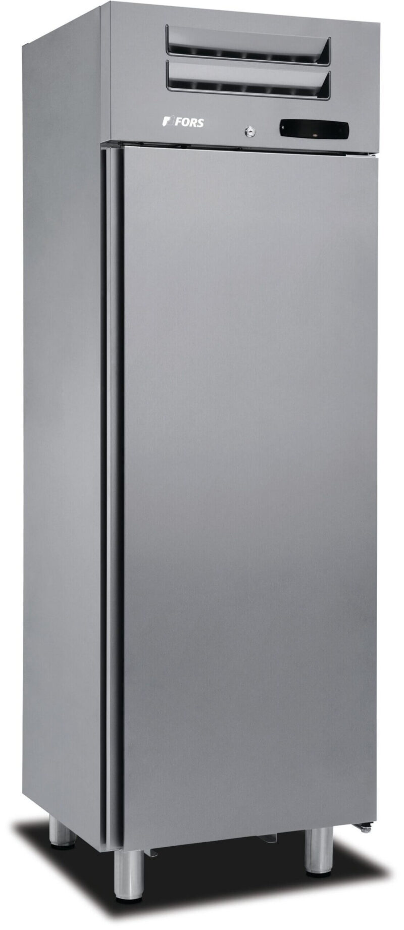 FORS Gewerbe-Kühlschrank, Volltür, Edelstahl, rechts wechselbar (SCV350ES)